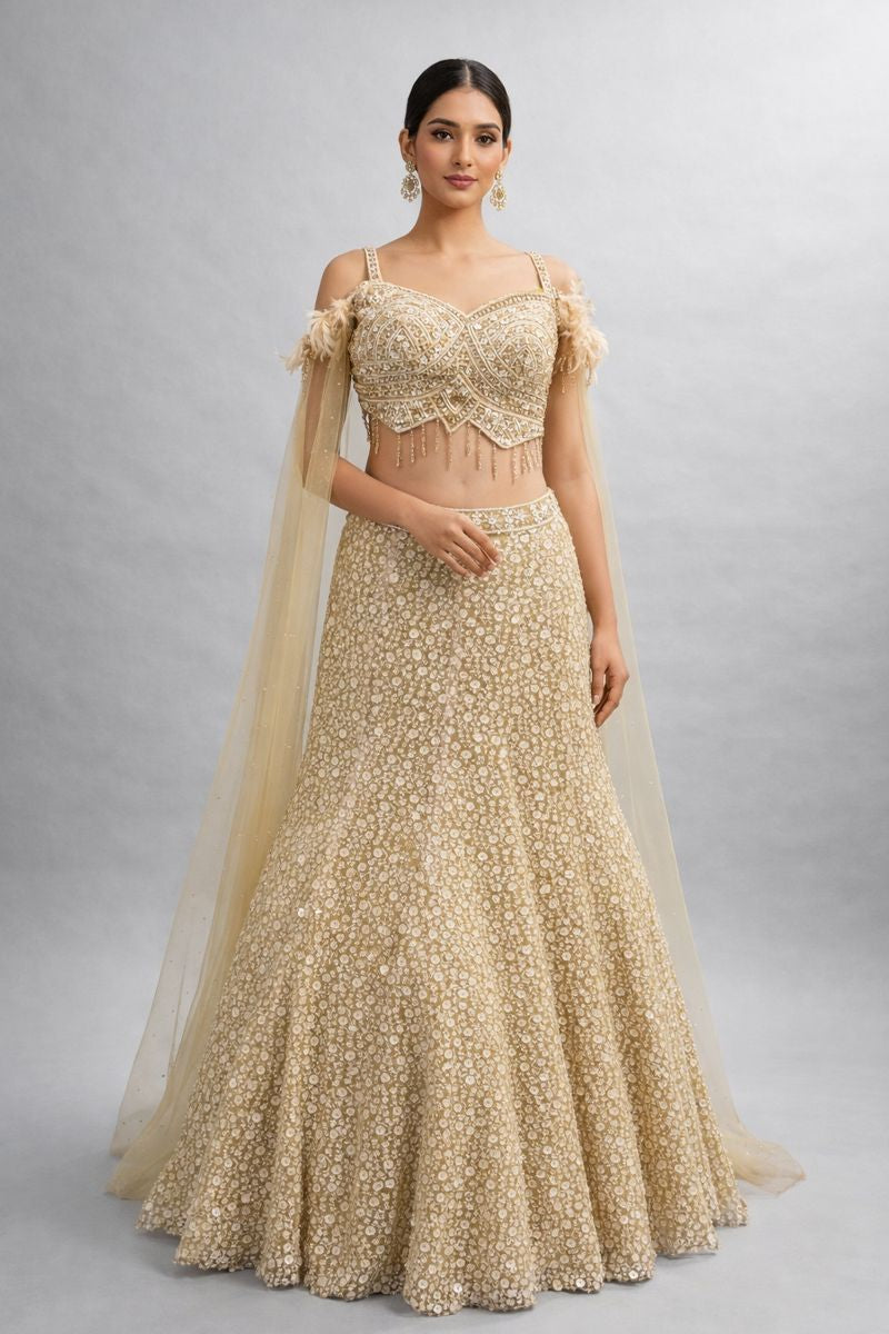 Fish Cut Crop Top Skirt 