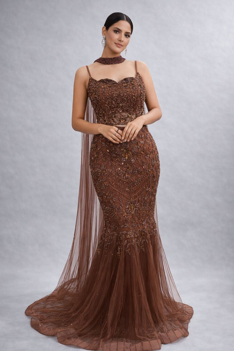 Fish Cut Lehenga Tall Cut Style crop Top