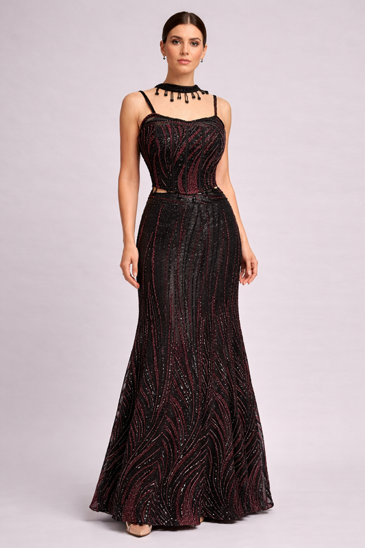 Fish Cut Lehenga With Crop Top 