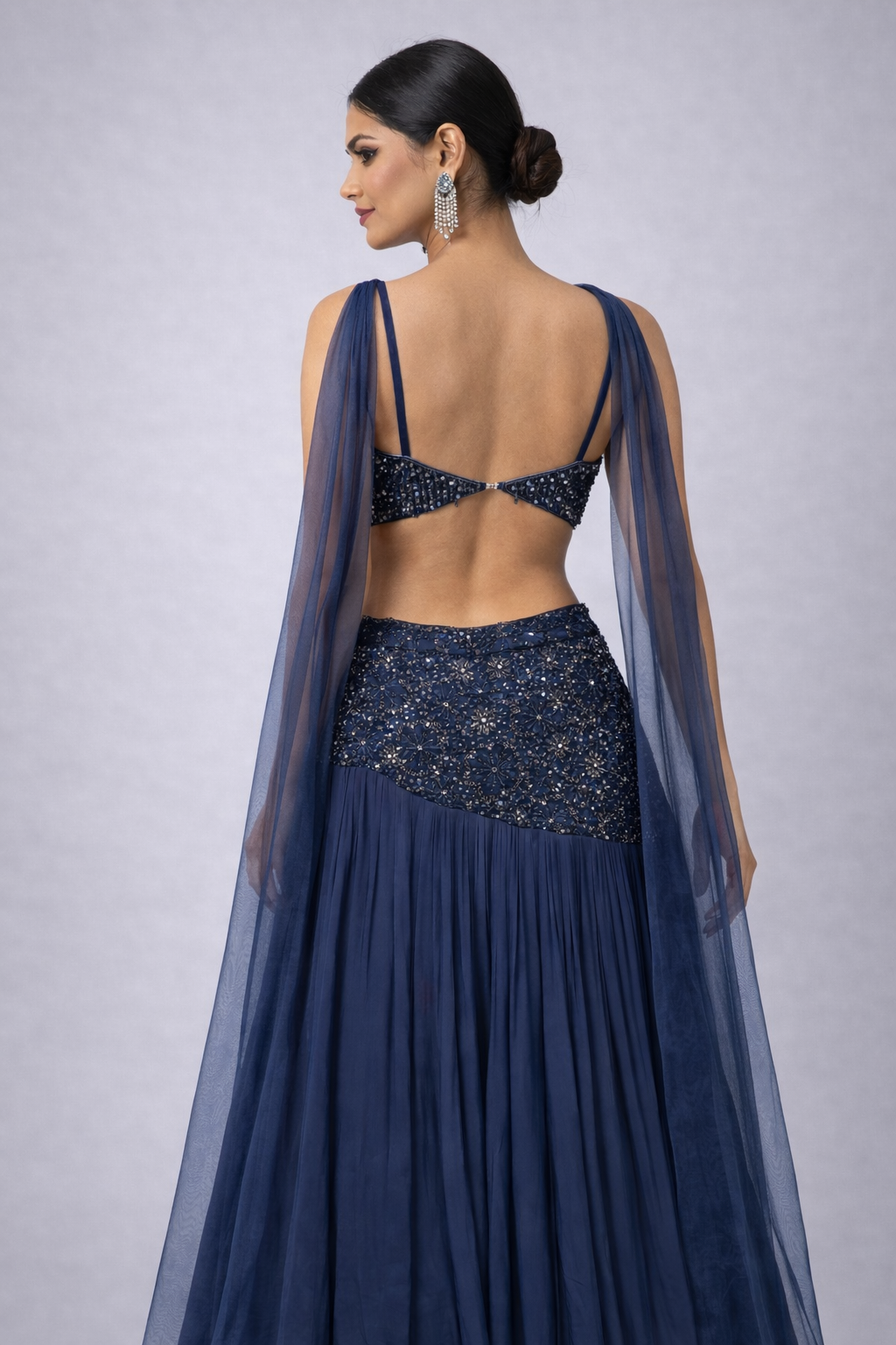 Fish Cut Lehenga  With Crop Top