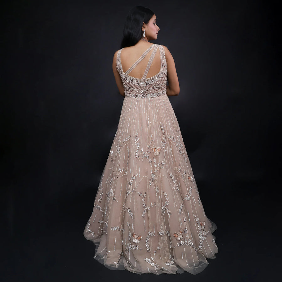 Flary Handwork Gown for Women- Vastrachowk