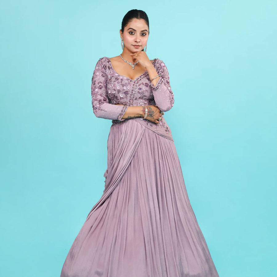 Floor-Length One-Piece Gown  Vastrachowk