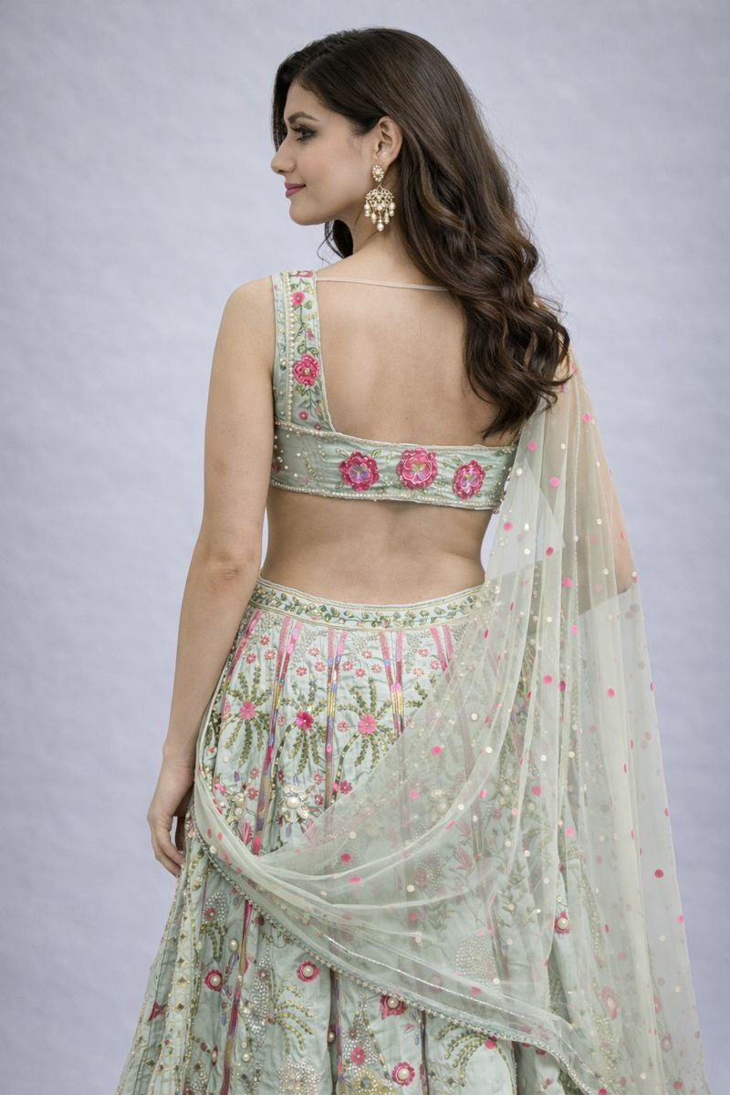 Floral Printed Crop Top Skirt