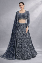 Full Sleeve Crop Top Lehenga Traditional Style 