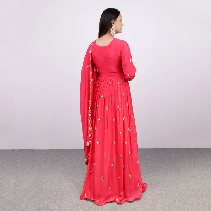 Full Sleeves Anarkali Suit with Dupatta
