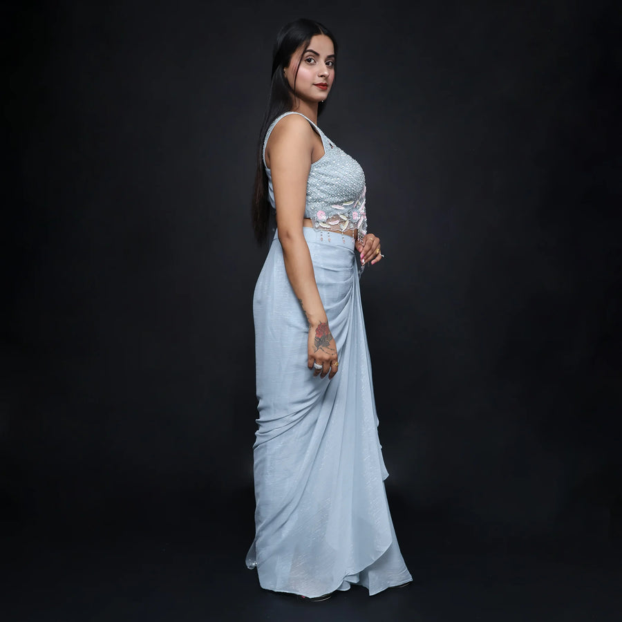 Dhoti Chic Crop Top