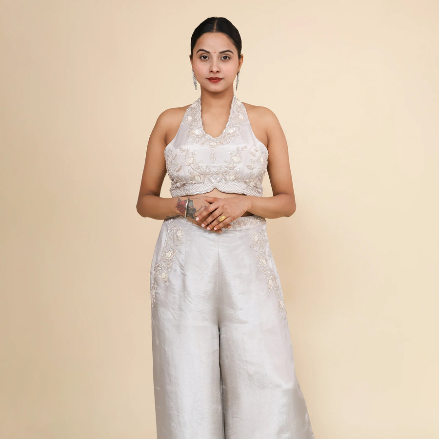 Trendy Crop Top Sharara Set