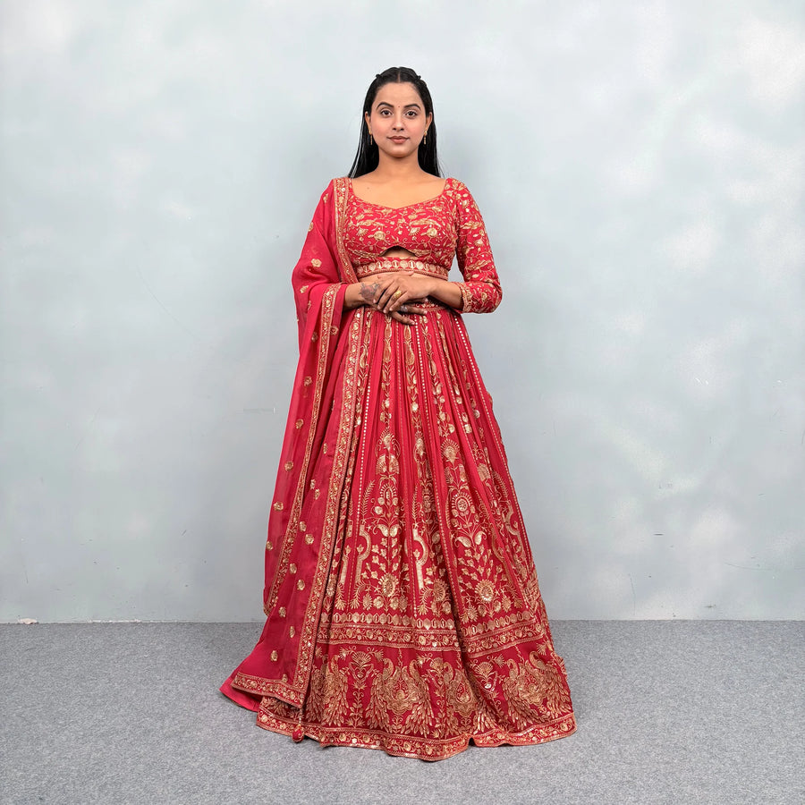Coral Pink Lehenga Choli