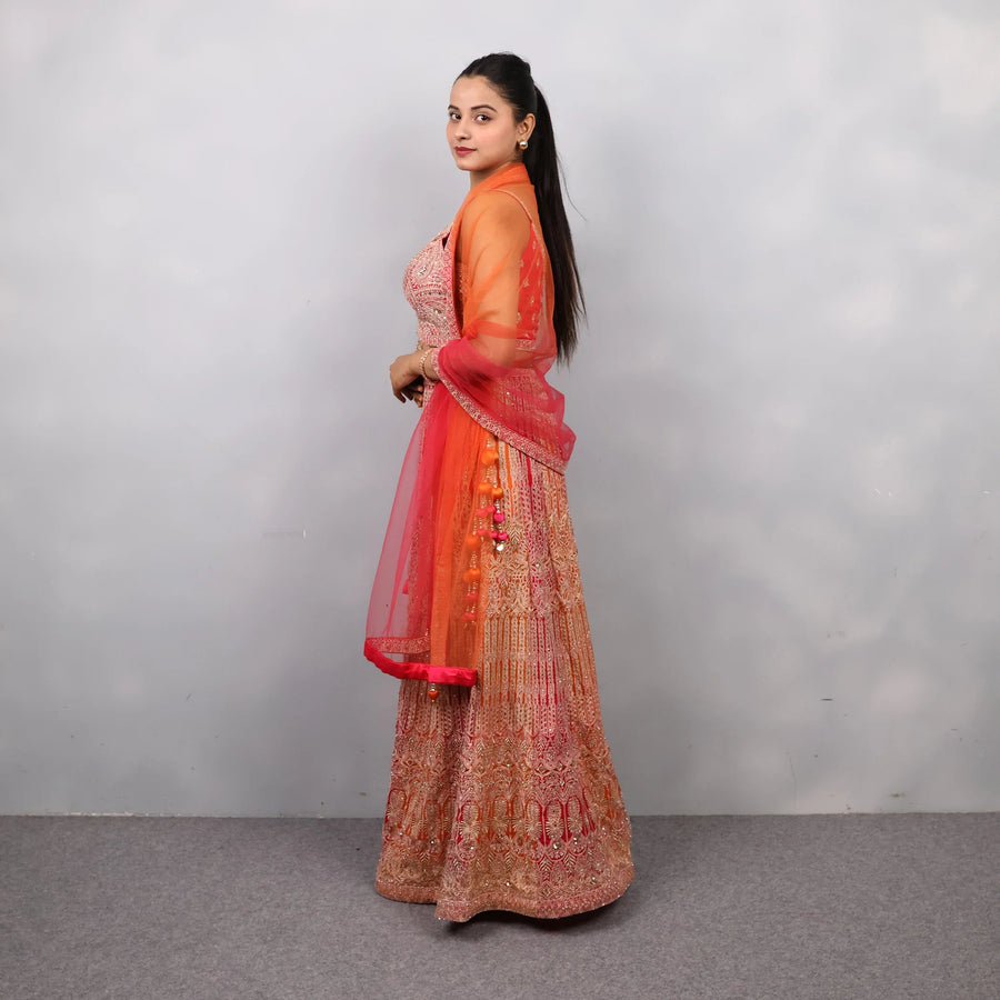 Trendy Crop Top Sharara Set with Dupatta