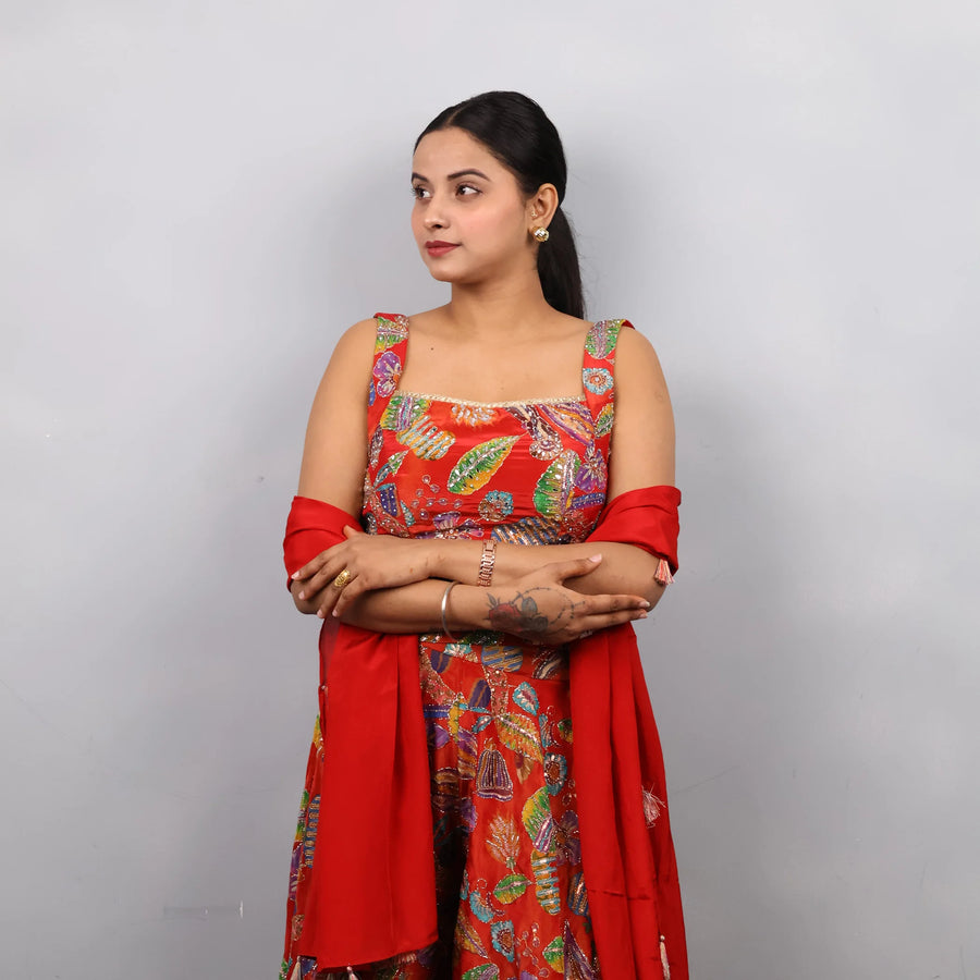 Trendy Top with Divider & Stylish Dupatta