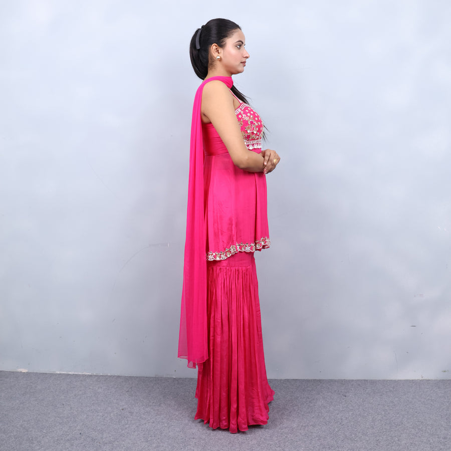 Stylish Peplum Sharara Set