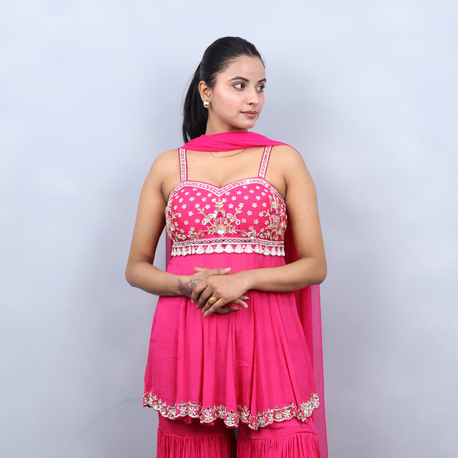 Stylish Peplum Sharara Set