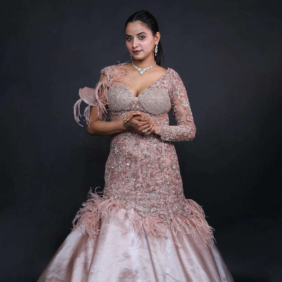 Ceremonial Mermaid Indo-Western Gown