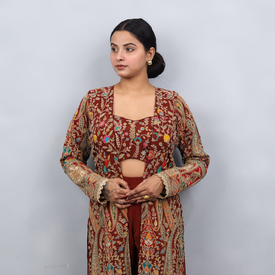Crop top with long Jacket
