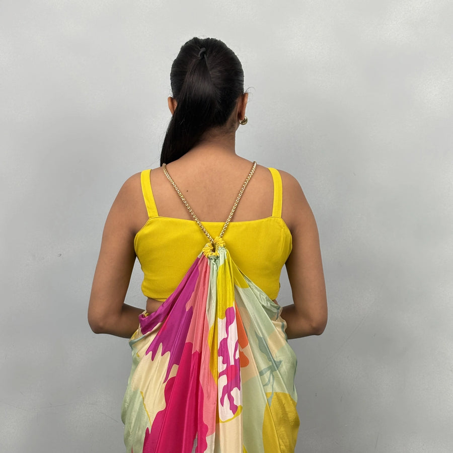 Trendy Crop Top Garara with Stylish Cape