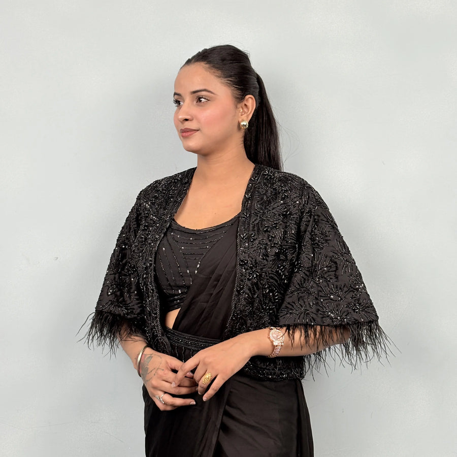 Stylish Drape Saree with Jacket