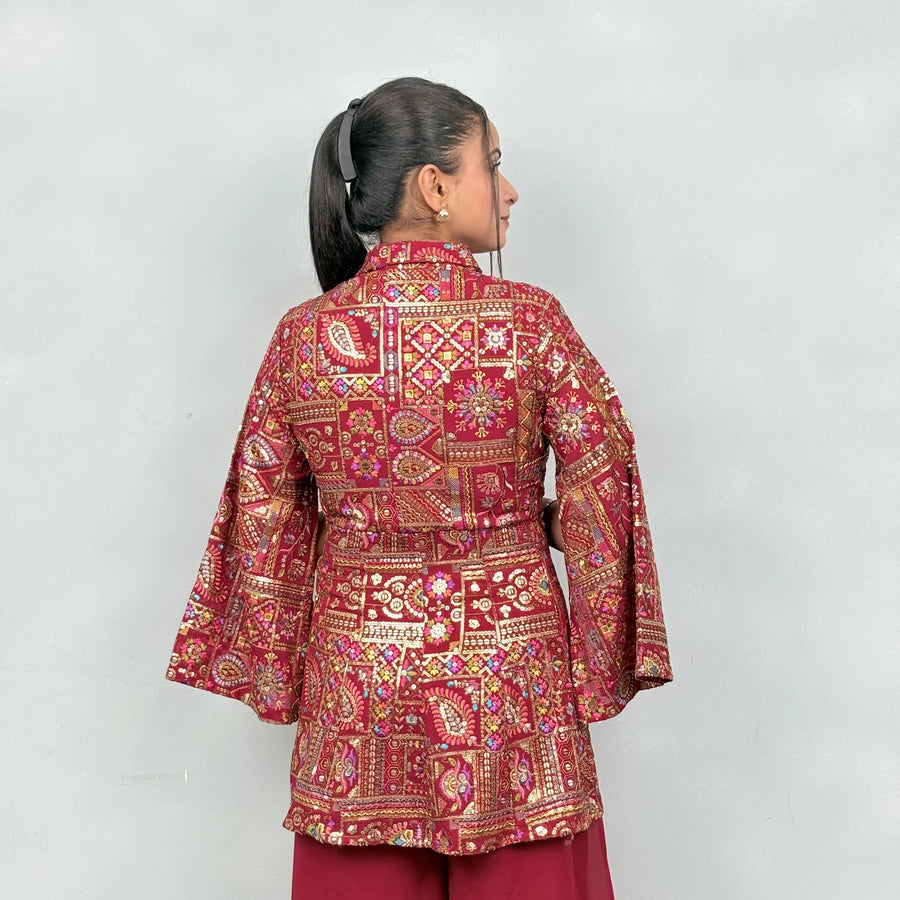 Trendy Peplum with Palazzo Set