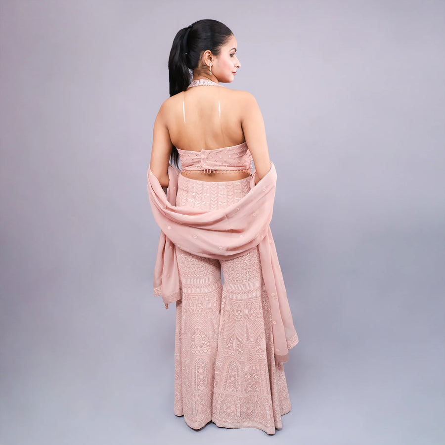 Crop Top Sharara in Indo-Western Style