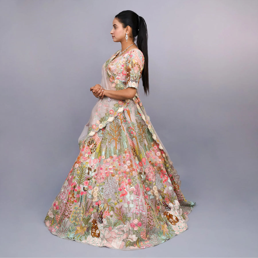 Trendy Indo Western Crop Top Lehenga
