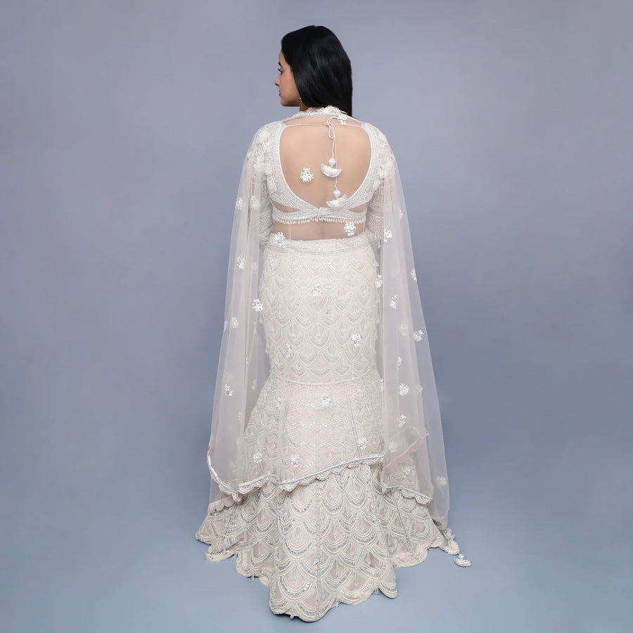 Trendy Crop Top Lehenga Mermaid Style