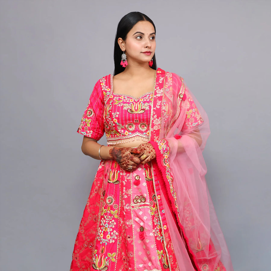 Traditional Multi Kali Lehenga