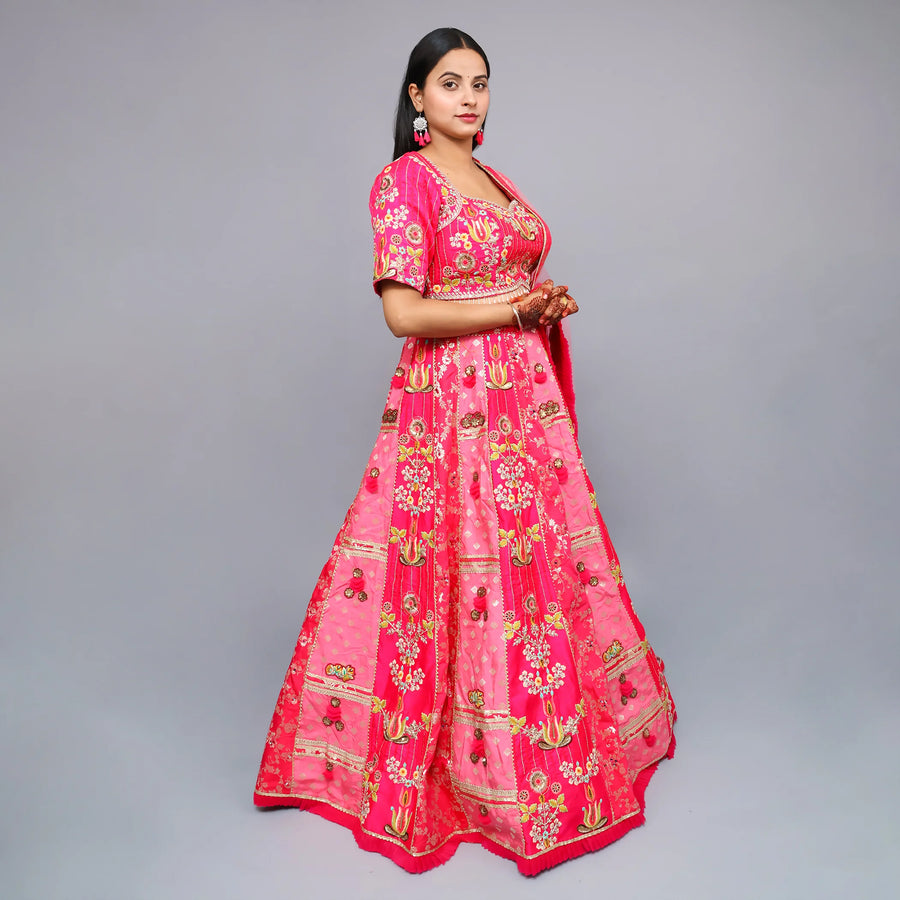Traditional Multi Kali Lehenga