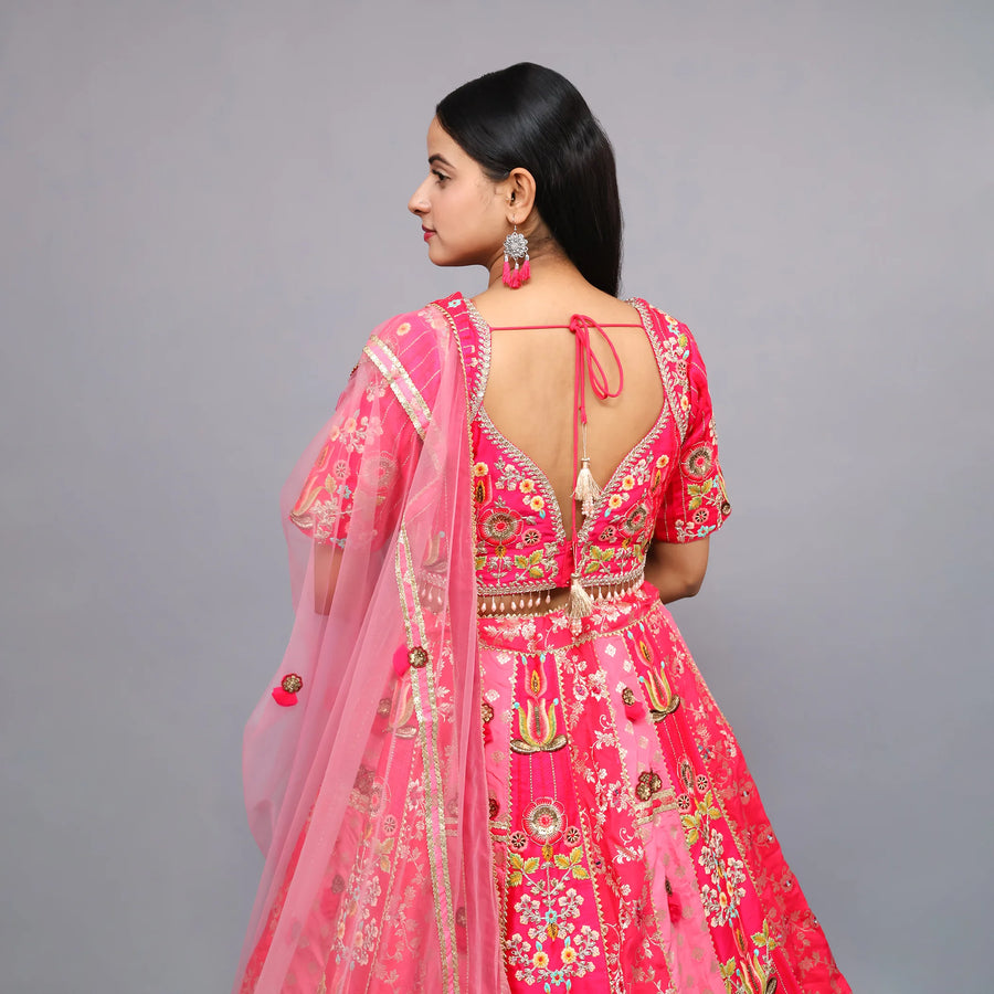Traditional Multi Kali Lehenga