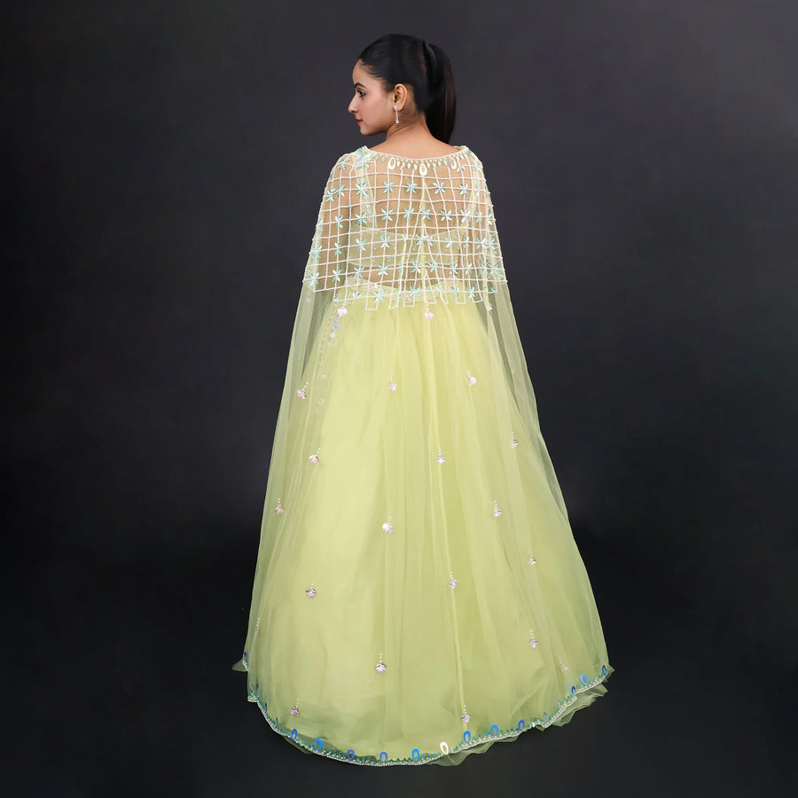 Indo Western Lehenga with Shrug- Vastrachowk