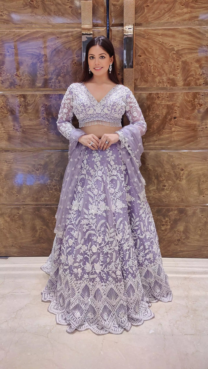 Levender Crop top lehenga
