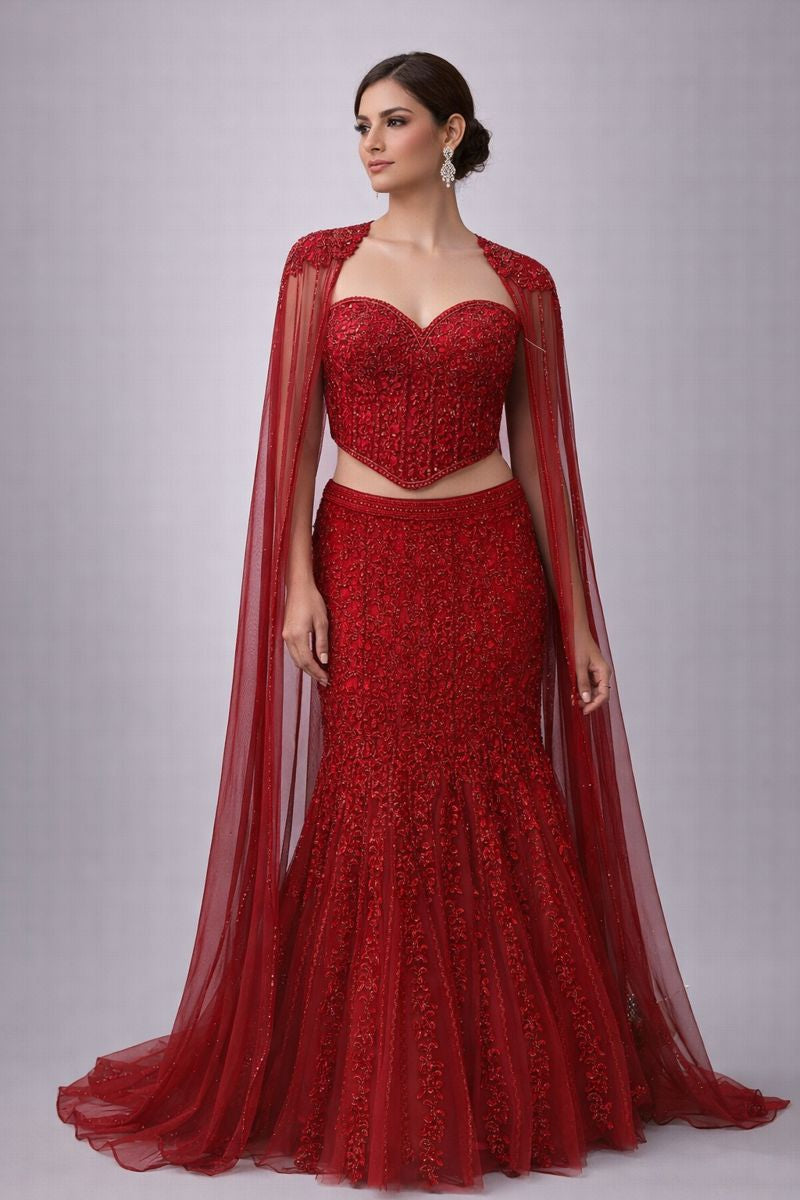 Lehenga Crop top style 