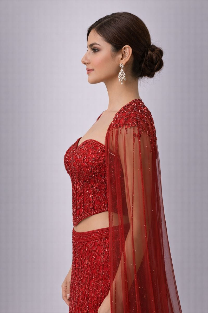 Lehenga Crop top style 