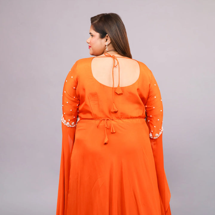 Long Sleeves Anarkali with Waist Belt Vastrachowk