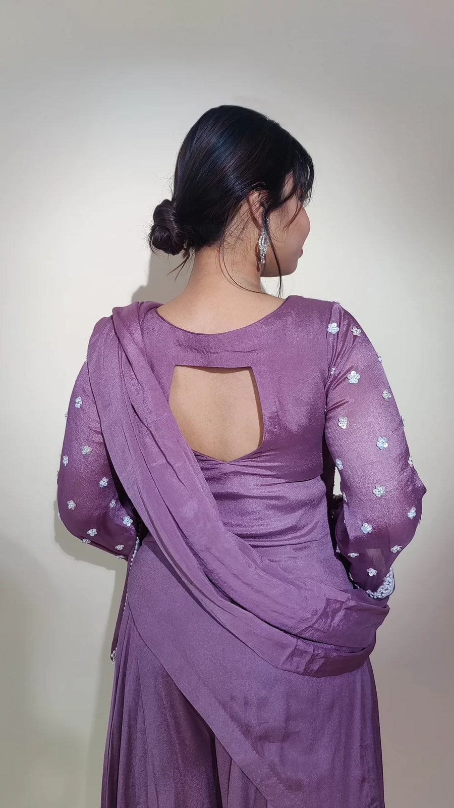 Mauve Indo western sharara