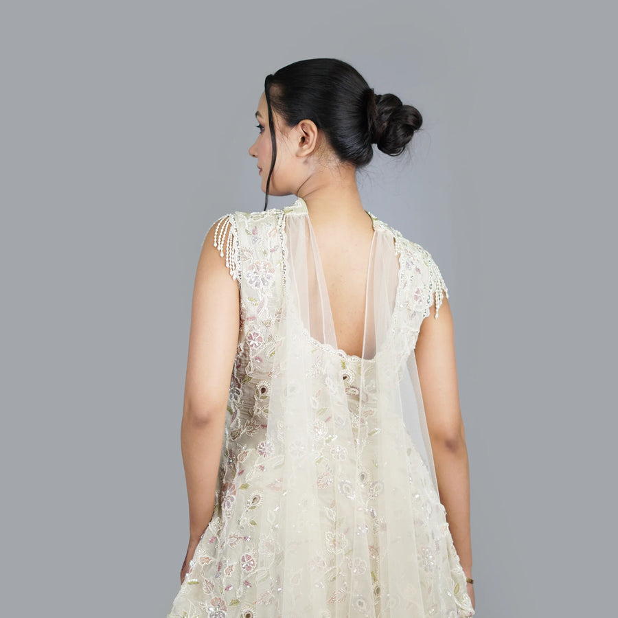 Modern Ethnic Peplum Sharara Set Vastrachowk