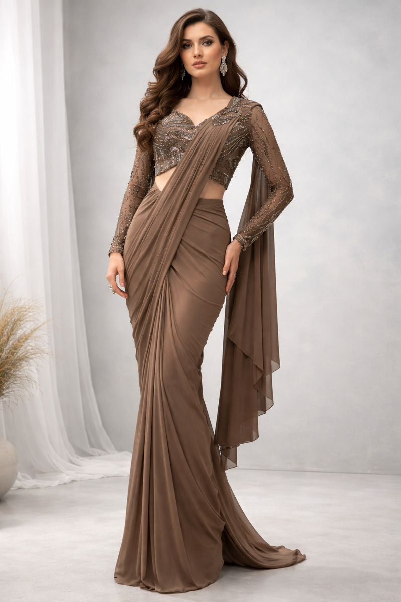 Mouse Pre Drape Saree