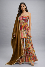 Multi Color Peplum Style Sharara