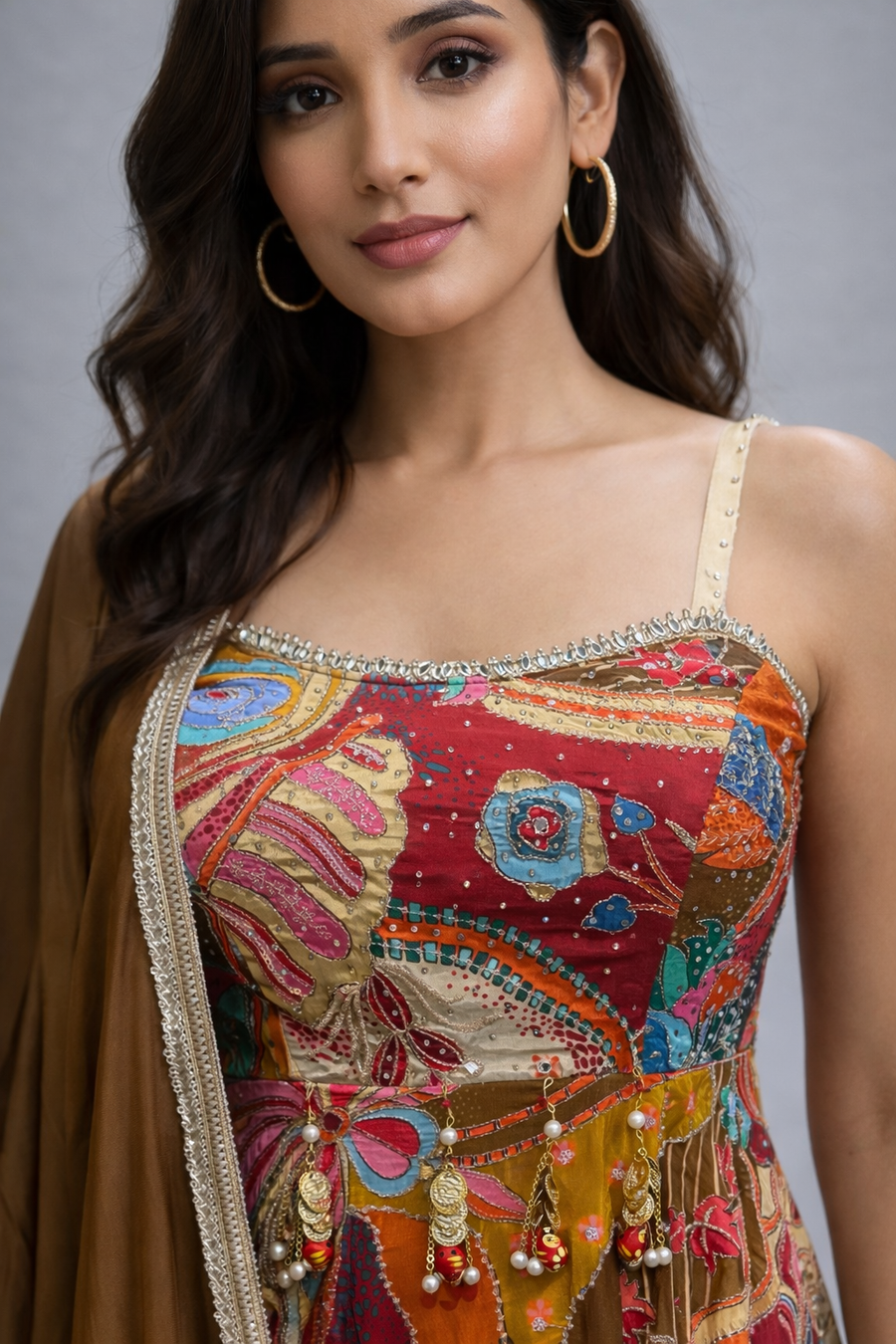 Multi Color Peplum Style Sharara