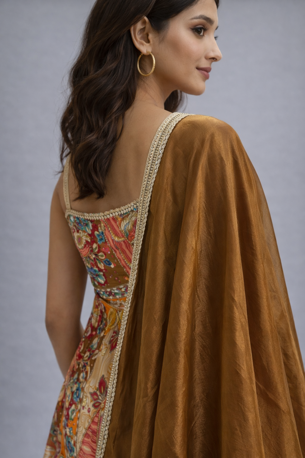 Multi Color Peplum Style Sharara