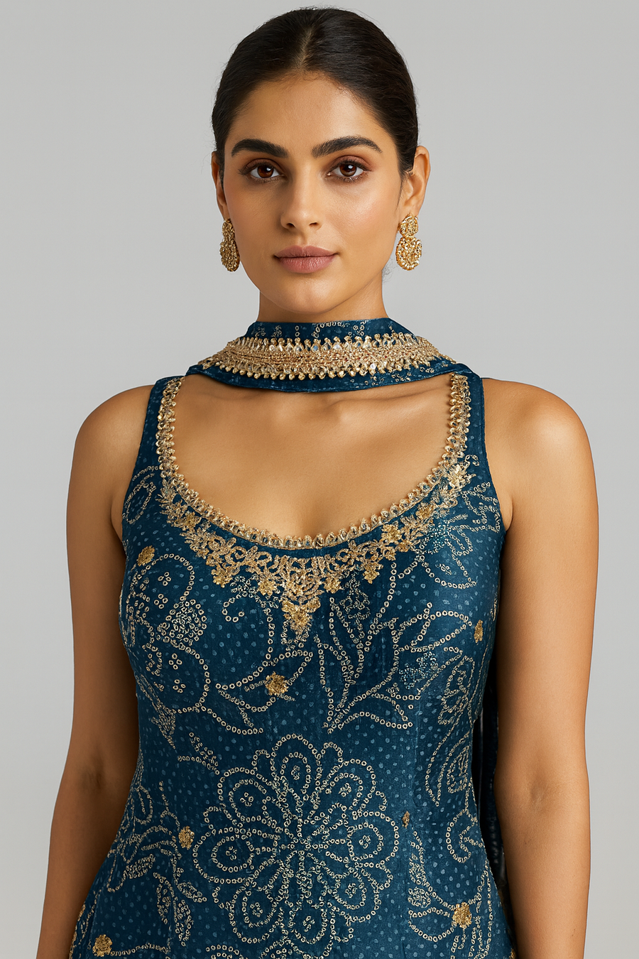 Noodle Strap Sharara Suit front profile