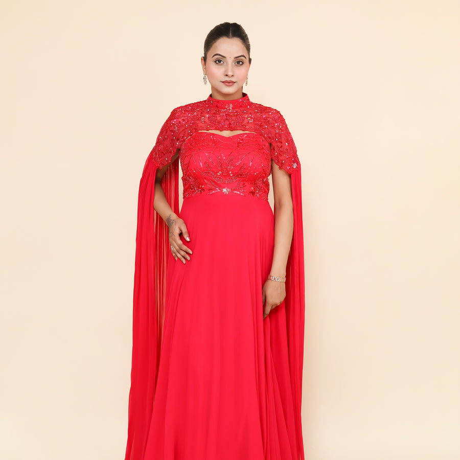 One-Piece Suit Cape Style- Vastrachowk
