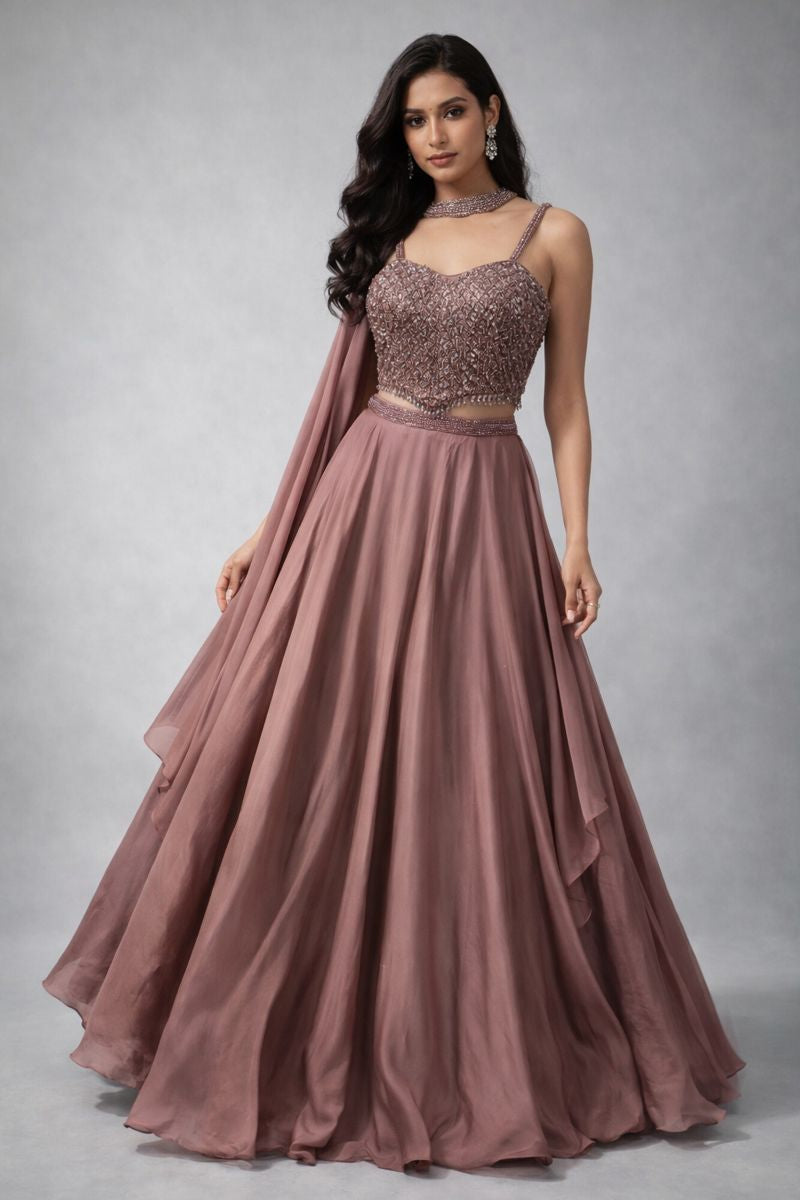 Onion Crop Top Skirt 