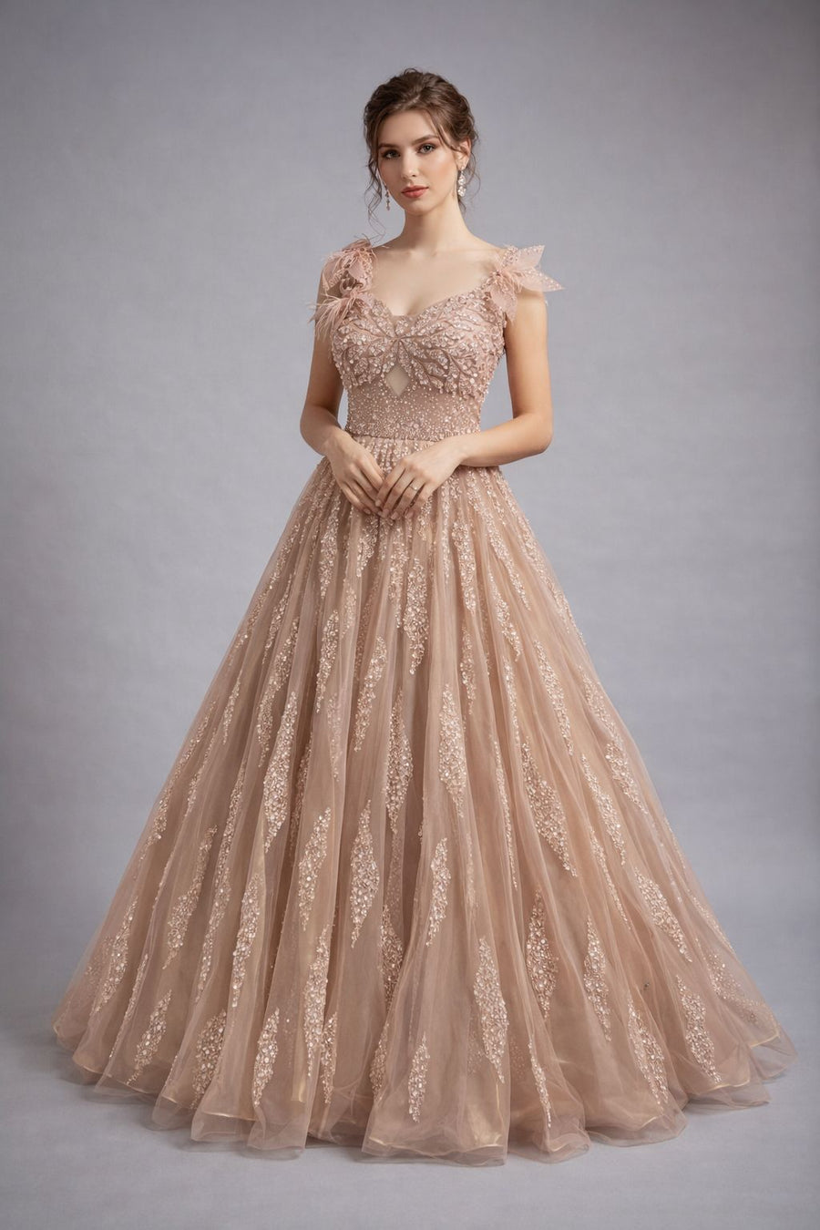 Peach Barbie Gown