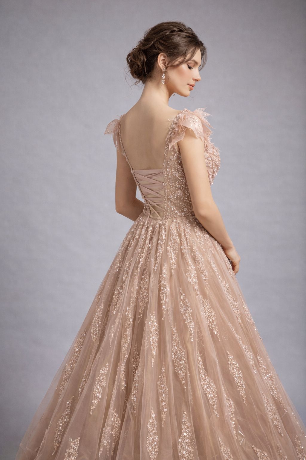 Peach Barbie Gown