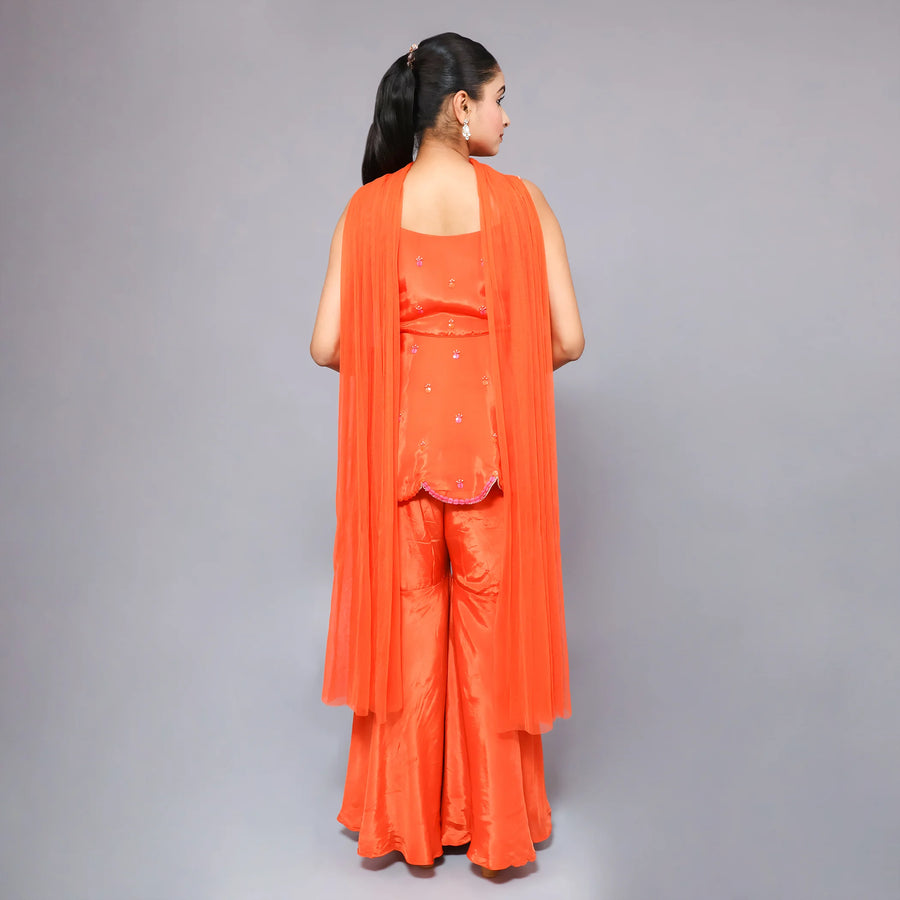 Peplum Shirt with Plazo Vastrachowk