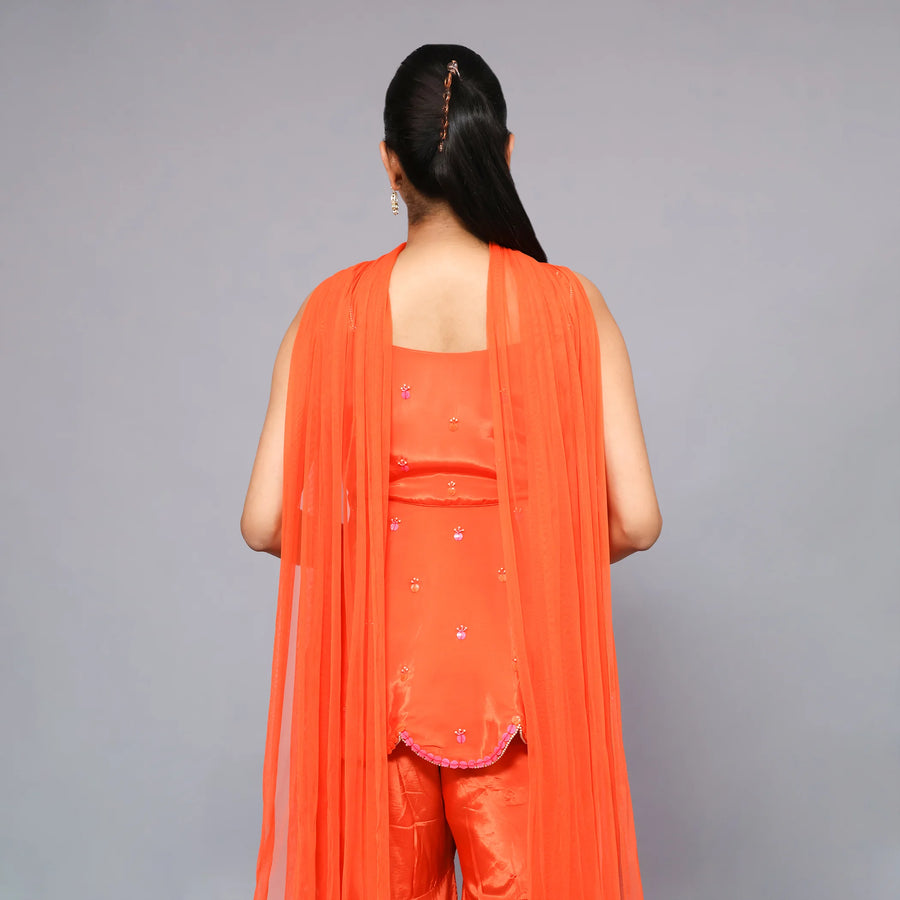 Peplum Shirt with Plazo Vastrachowk