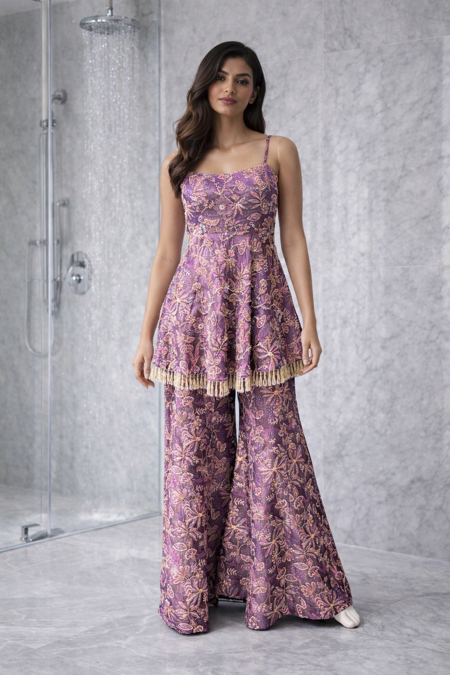 Puplum Style Sharara  