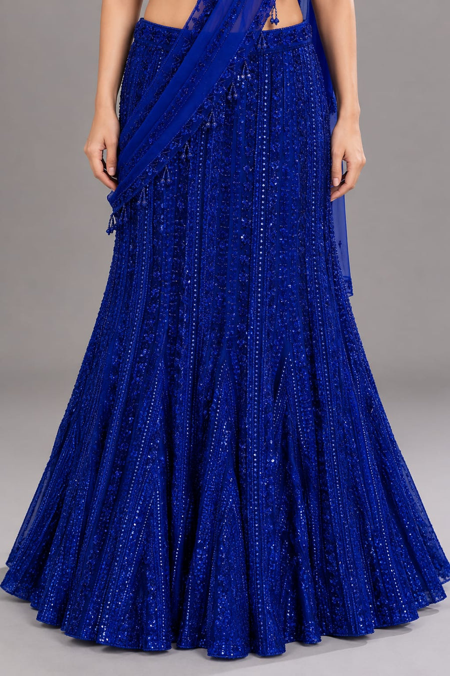 Royal Blue Sequin Work Lehenga for Engagement & Wedding Functions