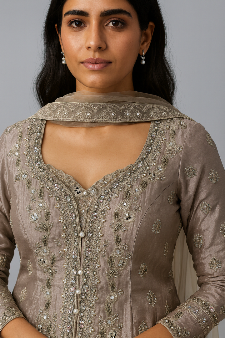 Short Kurti with Skirt front profile 