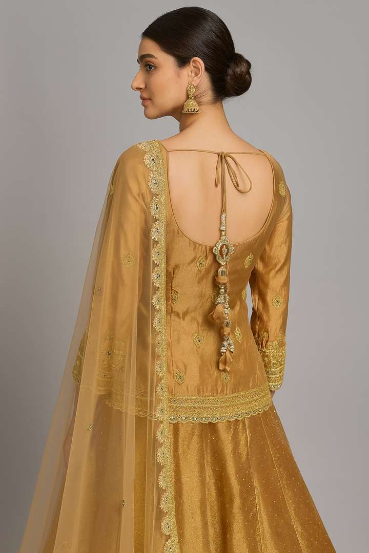 Short Shirt Lehenga back profile
