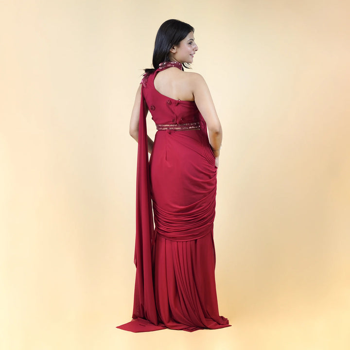 Straight Gown with Western Saree Twist Vastrachowk